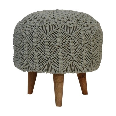 Sea Green Crochet Design Footstool