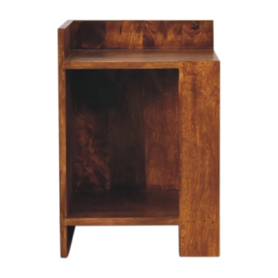 Now you can have your own Valet!!
Designed as an open bedside cabinet, there's a good table top with raised sides, and a large open shelf area. That's useful isn't it? 