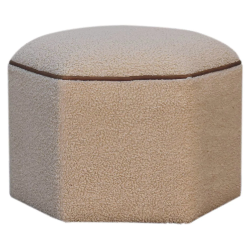 Boucle Hexagon Footstool