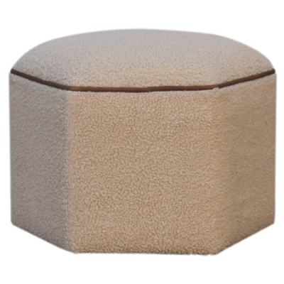 Boucle Hexagon Footstool