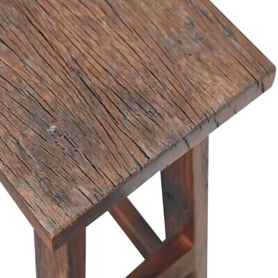 Dark Recycled Wood Bench