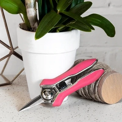 Burgon & Ball Orchid Snips
Pink Handles
Sited against an orchid in a white pot.
