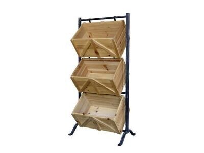 A great place to store your vegetables, or other grocery items, and making a good display aswell.