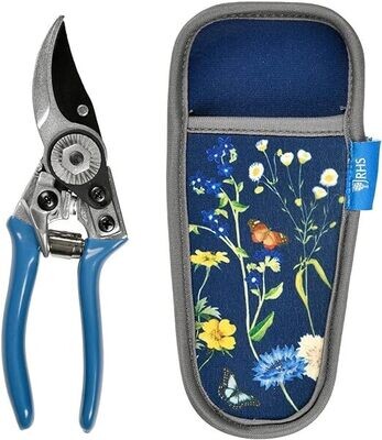 RHS British meadow Pruner and Holster Set
Blue Background and Floral Design