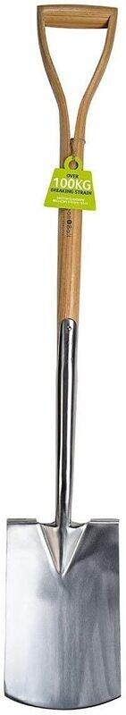 A stainless steel digging spade that is very resistant to rust, and strong enough for your garden work.