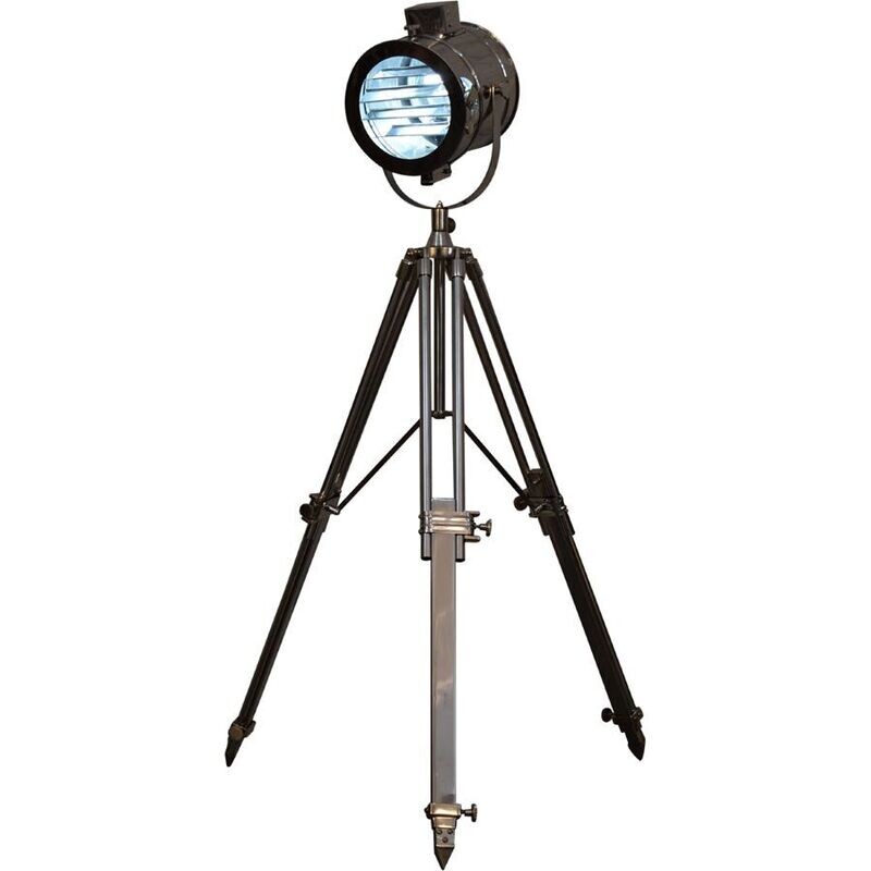 Adelphi Chrome Spotlight Floor Lamp Chrome finish spotlight tripod floor lamp