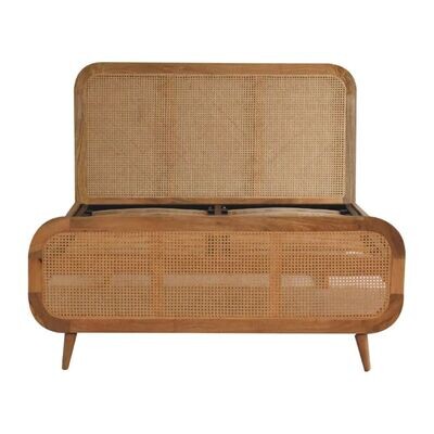 Cara Rattan Oak Finish Double Bed Cara Rattan Double Bed
Rattan Head and Footboard.
Oak Finish.