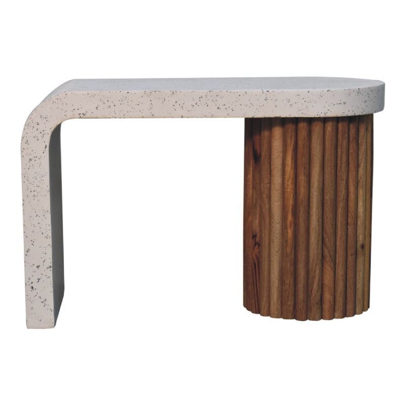 The Spa Coffee Table has an Italian contemporary look with a Terrazzo top.