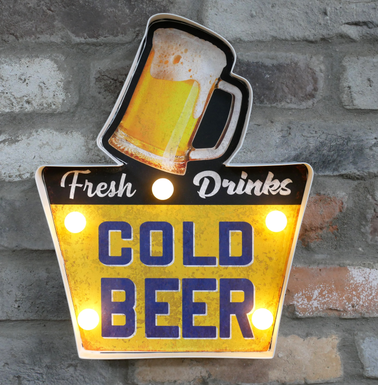 Light Up Cold Beer Sign
