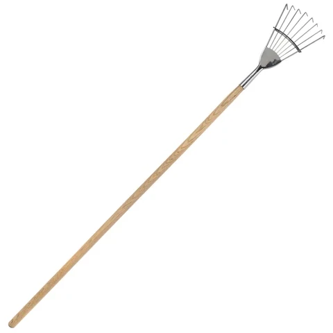 Long handled Culti Rake (Leaf rake - metal flexible spring prongs in spray design)