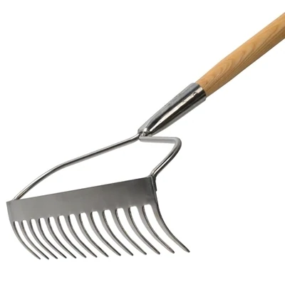 Close up of Long Handled Ground Rake