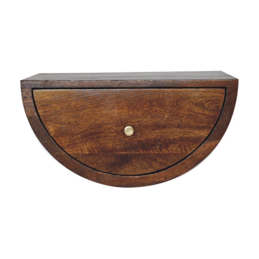 Luna Crescent Wall Mounted Bedside Cabinet