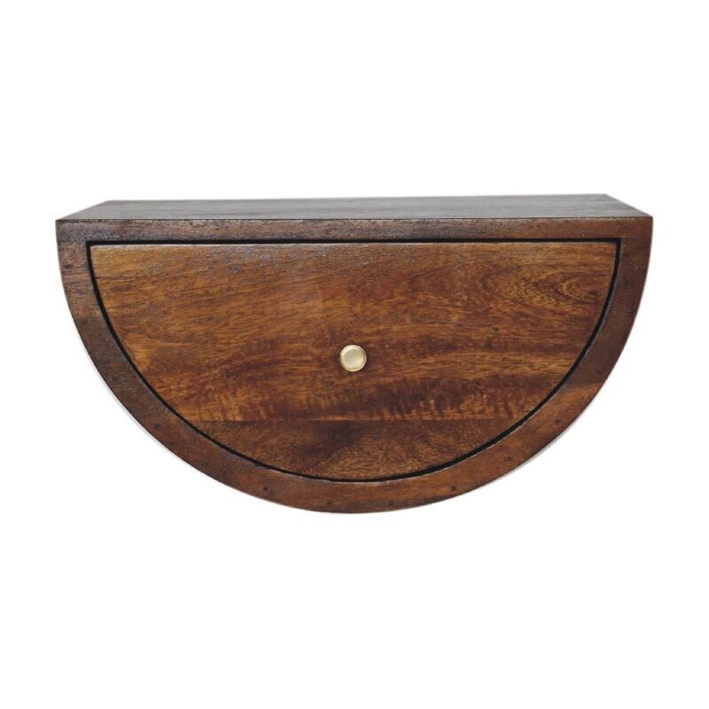 Luna Crescent Wall Mounted Bedside Cabinet