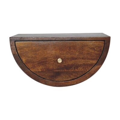 Luna Crescent Wall Mounted Bedside Cabinet