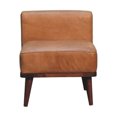 Blair Tan Leather Footstool with Backrest In a beautiful chestnut finished wood and camel leather, this is a very useful footstool which has a backrest too.