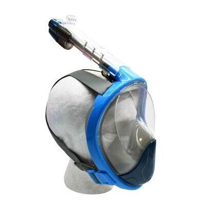 Blue and Black Swimtech Full Face Snorkeling Mask