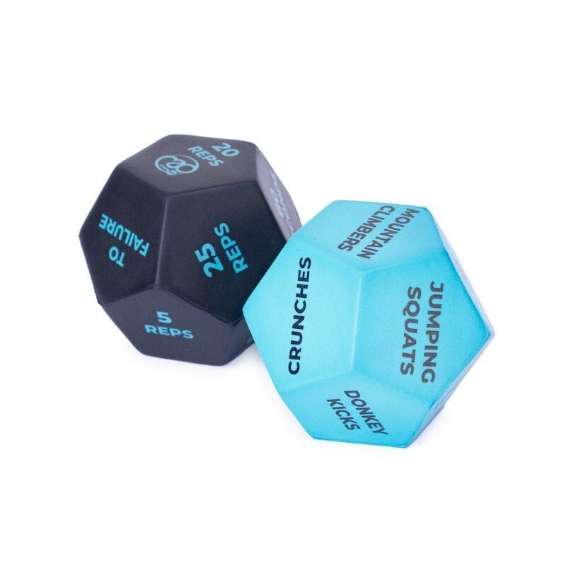 Fitness mad 12 Sided Fitness Dice
Set of two in blue and black finish