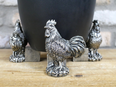 Cockerel Pot Stands (Set Of 3)