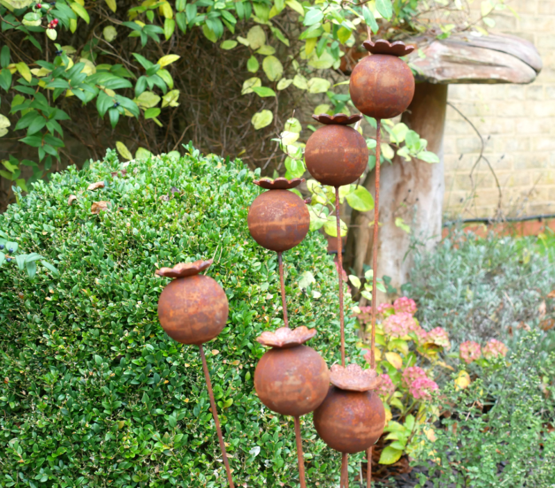 Poppy Head Garden Art