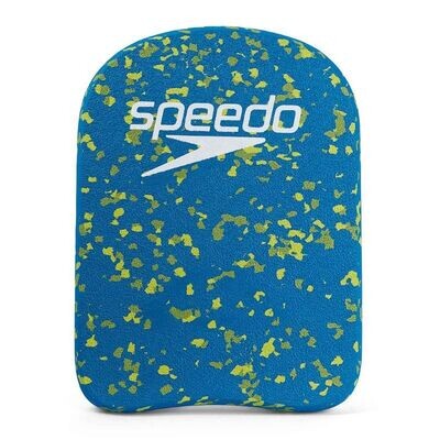 Speedo Eco Bloom TM Kickboard Swim Float
Blue finish with yellow splash paint pattern.  White Speedo logo