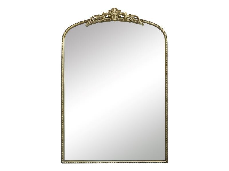 A brass frame sets off this quality mirror