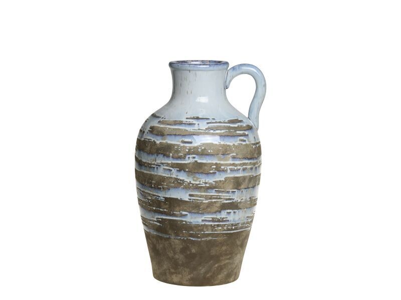 Breeze Vases
Light Blue/Opal Jug with Gold horizonal pattern