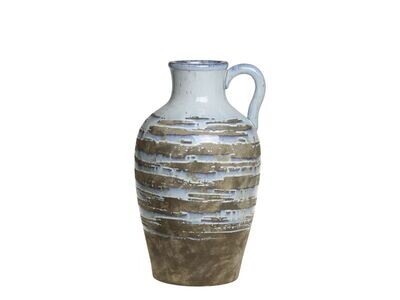 Breeze Vases
Light Blue/Opal Jug with Gold horizonal pattern