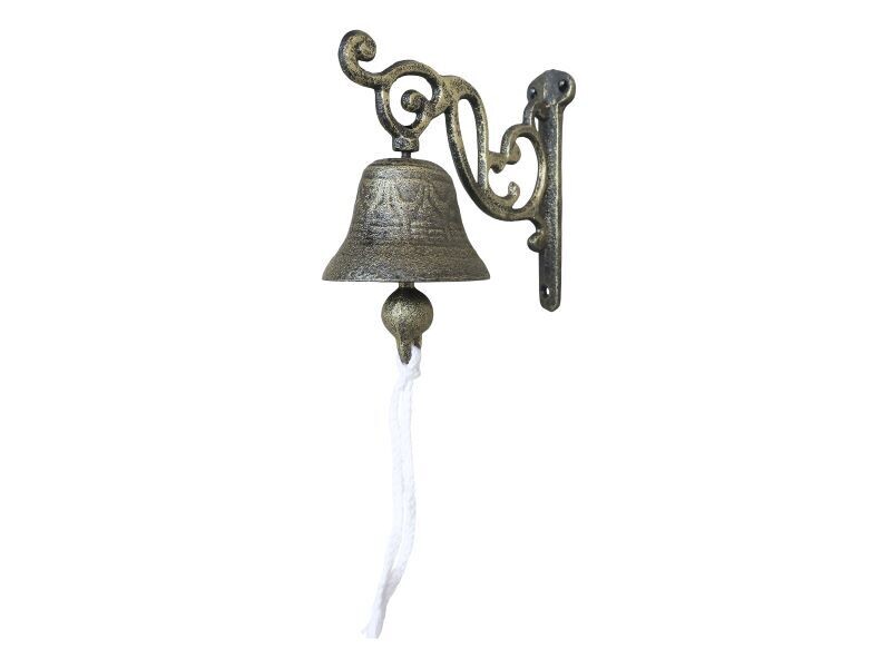 A cast iron ding dong bell to round The bell the troops, or to use as a door bell. 