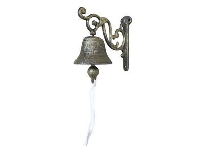 A cast iron ding dong bell to round The bell the troops, or to use as a door bell. 
