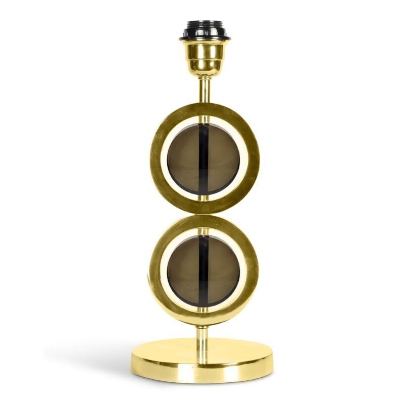 Art Deco Circle Lamp Double Gold Finish