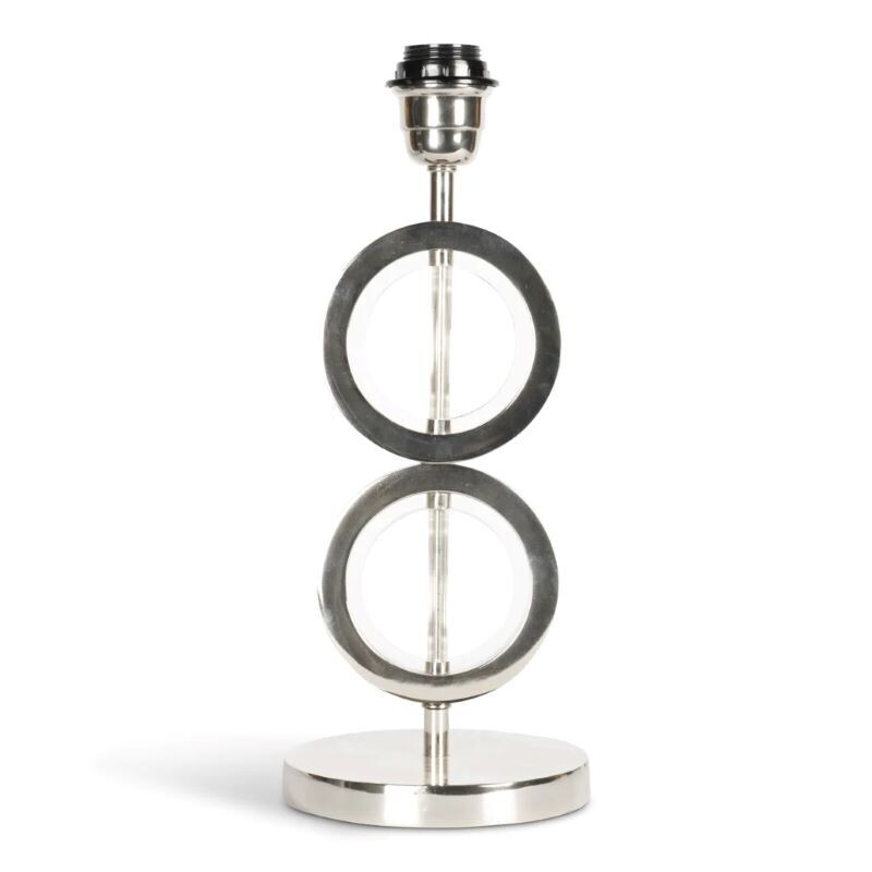 Art Deco Circle Lamp - Double Silver