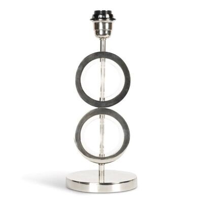 Art Deco Circle Lamp - Double Silver