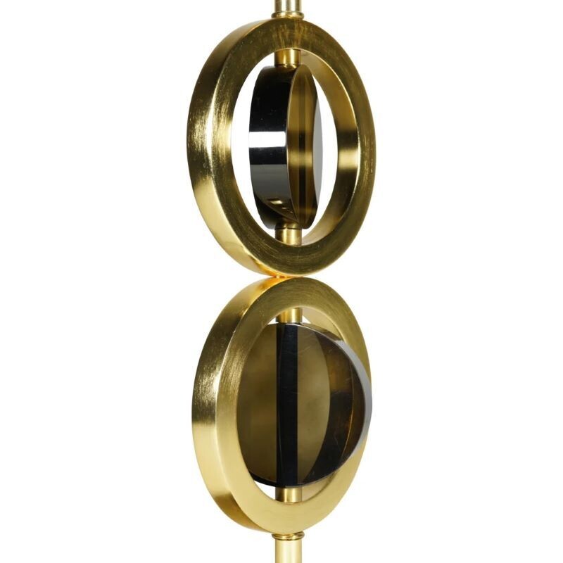 Art Deco Circle Lamp Double Gold Finish
