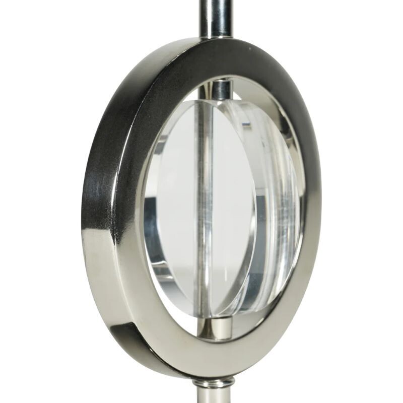 Art Deco Circle Lamp - Single Silver
