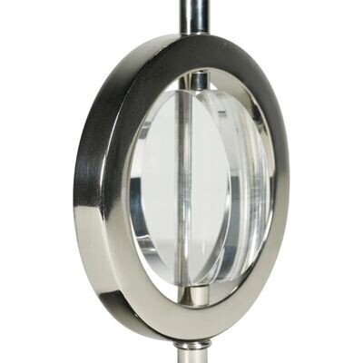 Art Deco Circle Lamp - Single Silver