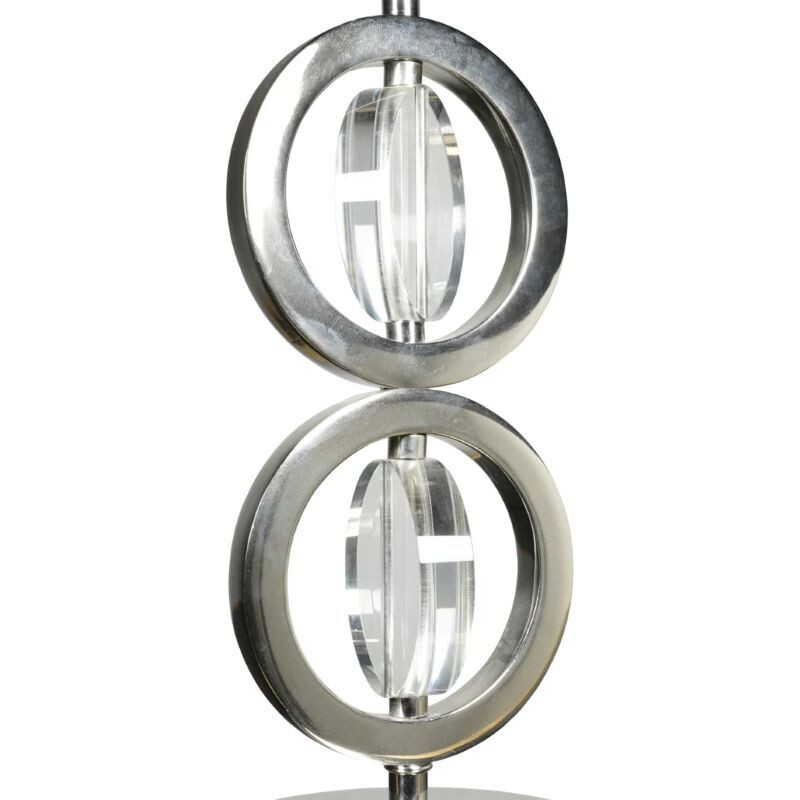 Art Deco Circle Lamp - Double Silver