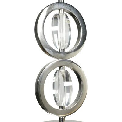 Art Deco Circle Lamp - Double Silver