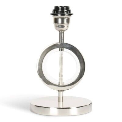 Art Deco Circle Lamp - Single Silver