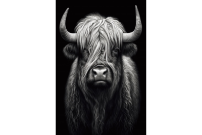 Meet Finley a friendly bull printed on a glass panel. He looks good on a wall or cabinet, but looks his best with the light behind him on a window. 