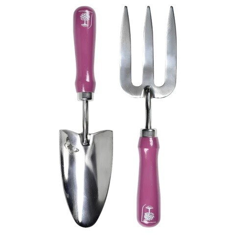 Purple Handled Hand Trowel and Hand Fork
