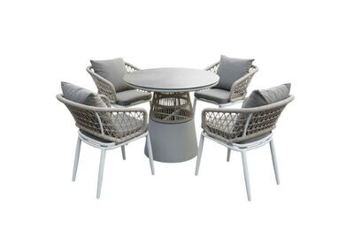 Deluxe Rope Four Chairs and Round Table