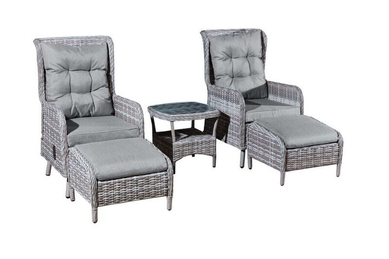 LUX Rattan Five Piece Patio Set