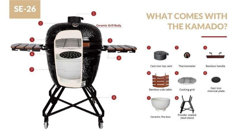 KAMADO Ceramic Grill 26"