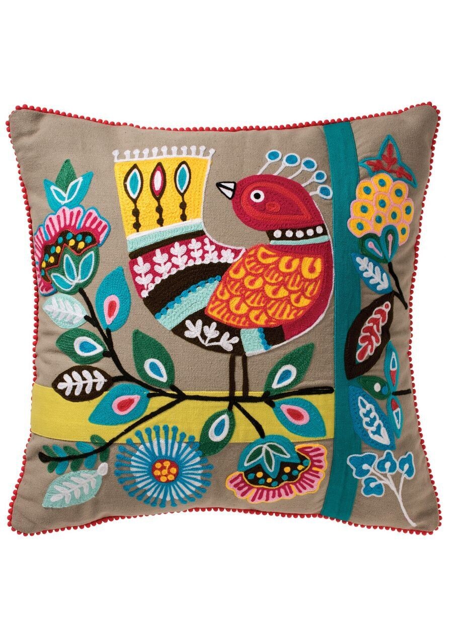 The embroidered birds design looks fantastic