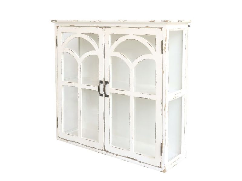 The Beatrice Display Cabinet is in a distressed finish.