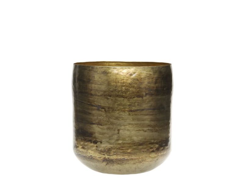 Planter in an antique brass finish. 