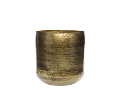 Planter in an antique brass finish. 