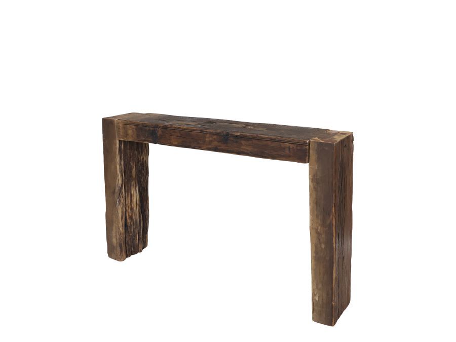 For where you need a shelf or service area, but you haven't got much space, then this rustic style table could well suit your need.
