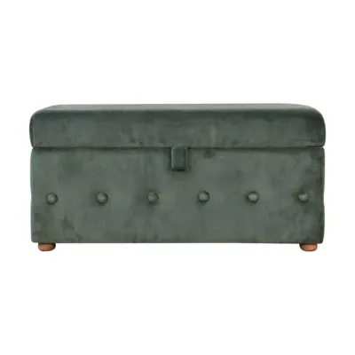 Emerald Green Velvet Storage Box.