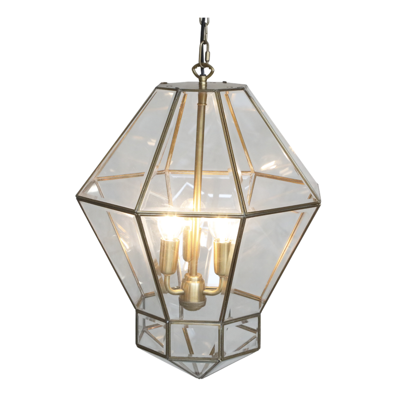 A good sized (51 cm) brass chandelier adding prestige to your room or hallway/landing